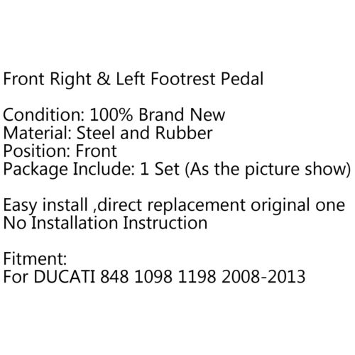 1996-2005 Suzuki GSXR600 GSXR750 Front Right & Left Footrest Pedal