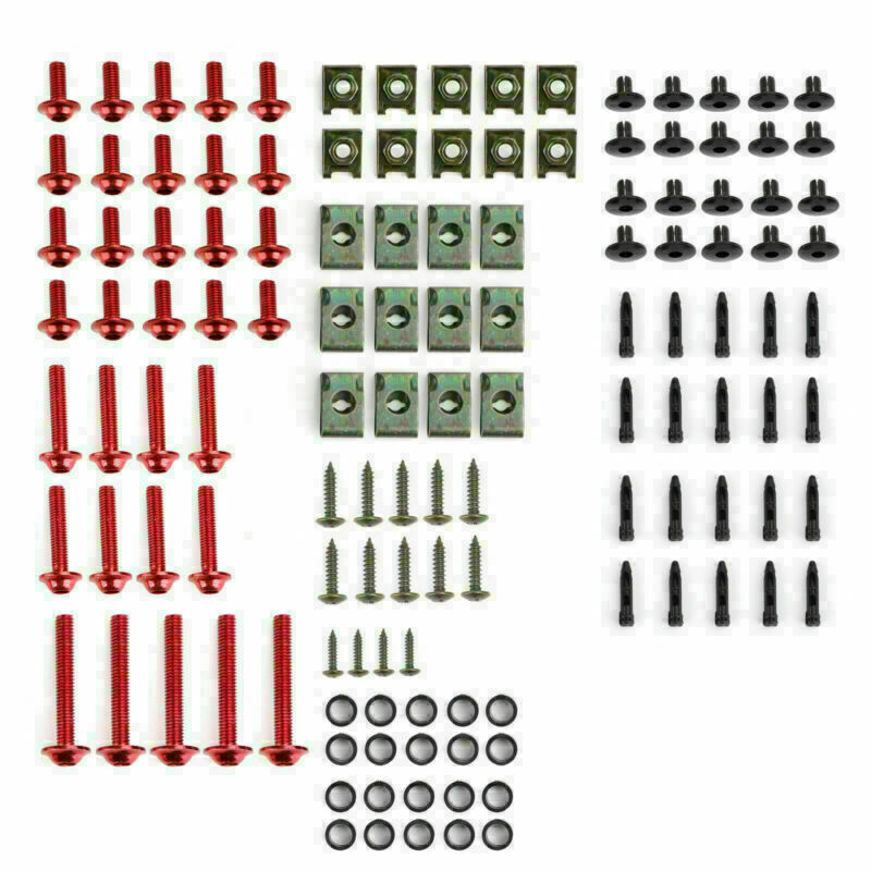223PCS Yamaha Honda Kawasaki Ducati Honda Motorcycle Sportbike Windscreen Fairing Bolts Kit Fastener Clips Screws