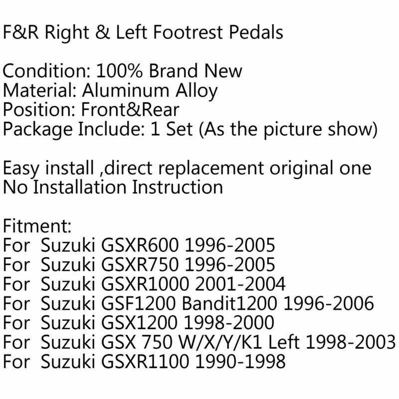 1996-2005 Suzuki GSXR600 Right & Left Footrest Pedals