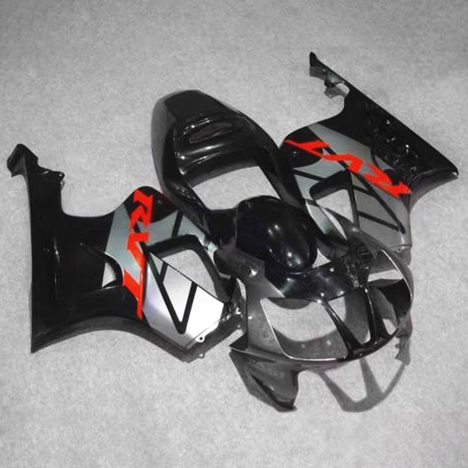 Amotopart 2000-2006 Honda VTR1000 RC51 Kit de carenado negro/plata