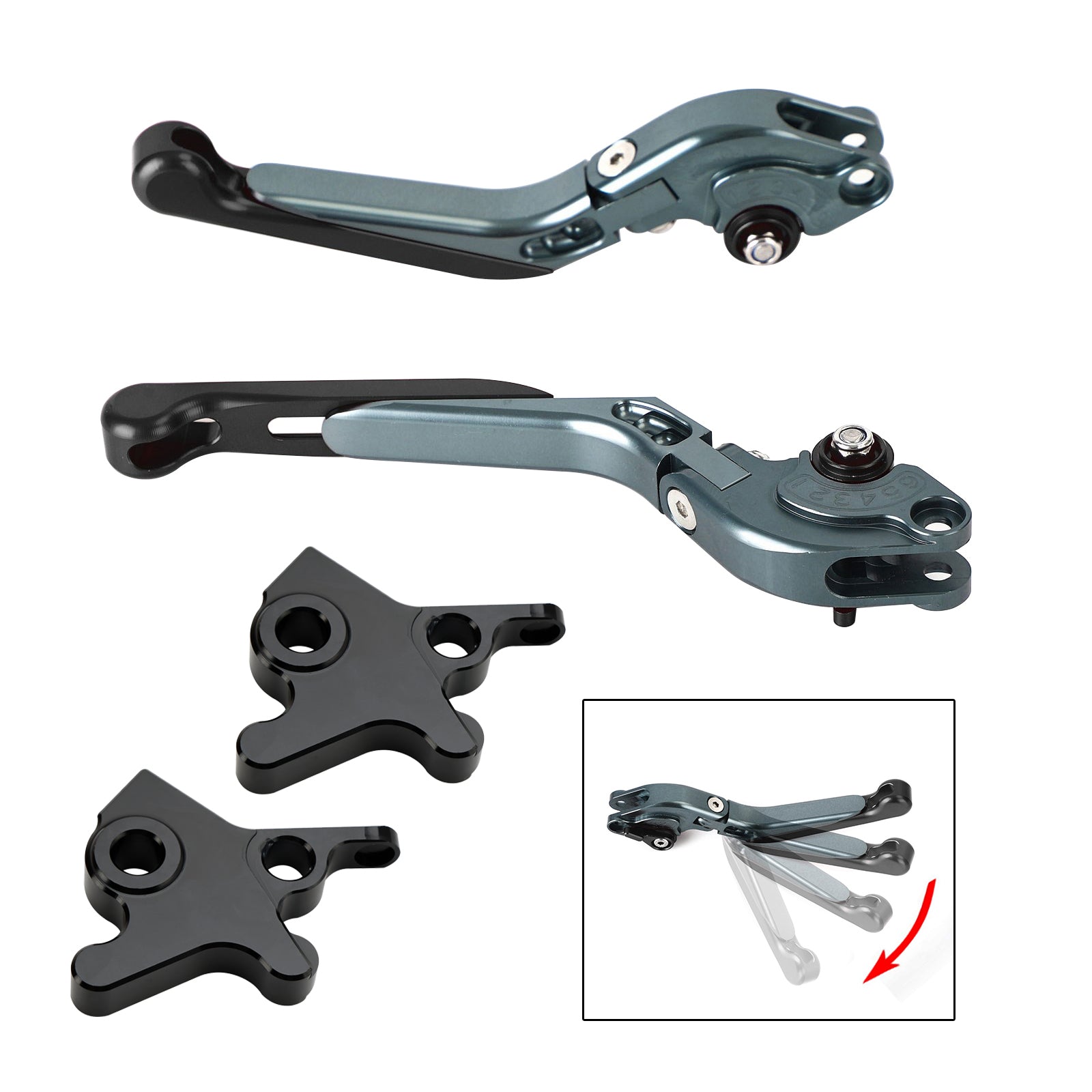 Poignée Frein à Tambour Réglable Pour MP3 300/350 (2016-2019) - Aluminium CNC, Couleurs Au Choix, Amélioration Conduite Et Freinage - 4