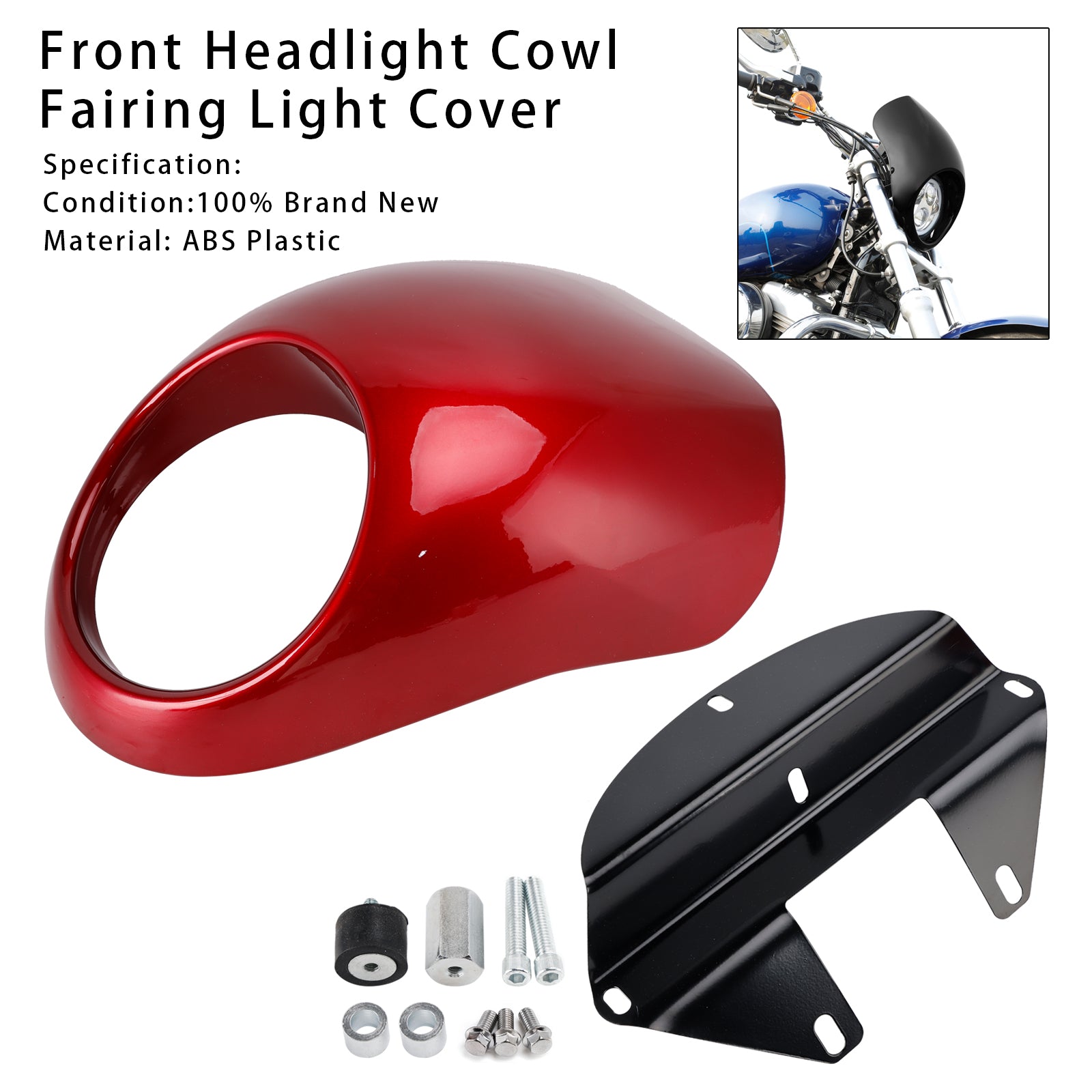 1973-up Sportster Dyna XL 883 1200 FX Headlight Fairing Light Cover