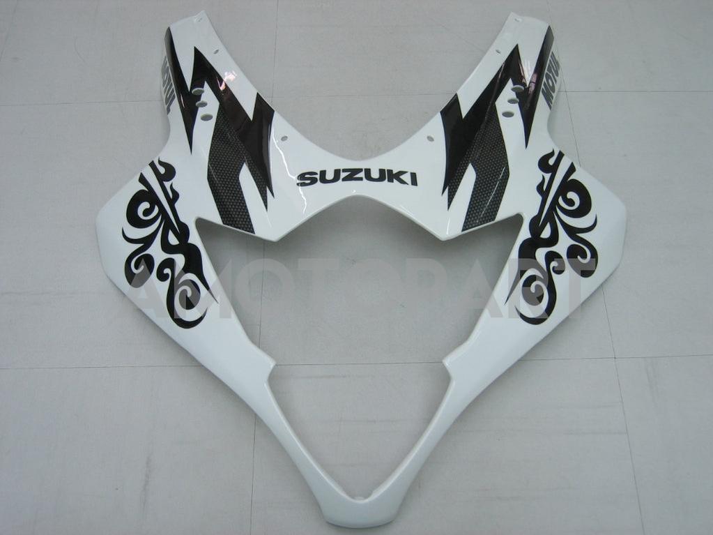 Amotopart 2005-2006 Suzuki GSXR1000 K5 Blanc avec un camenage à rayures noires