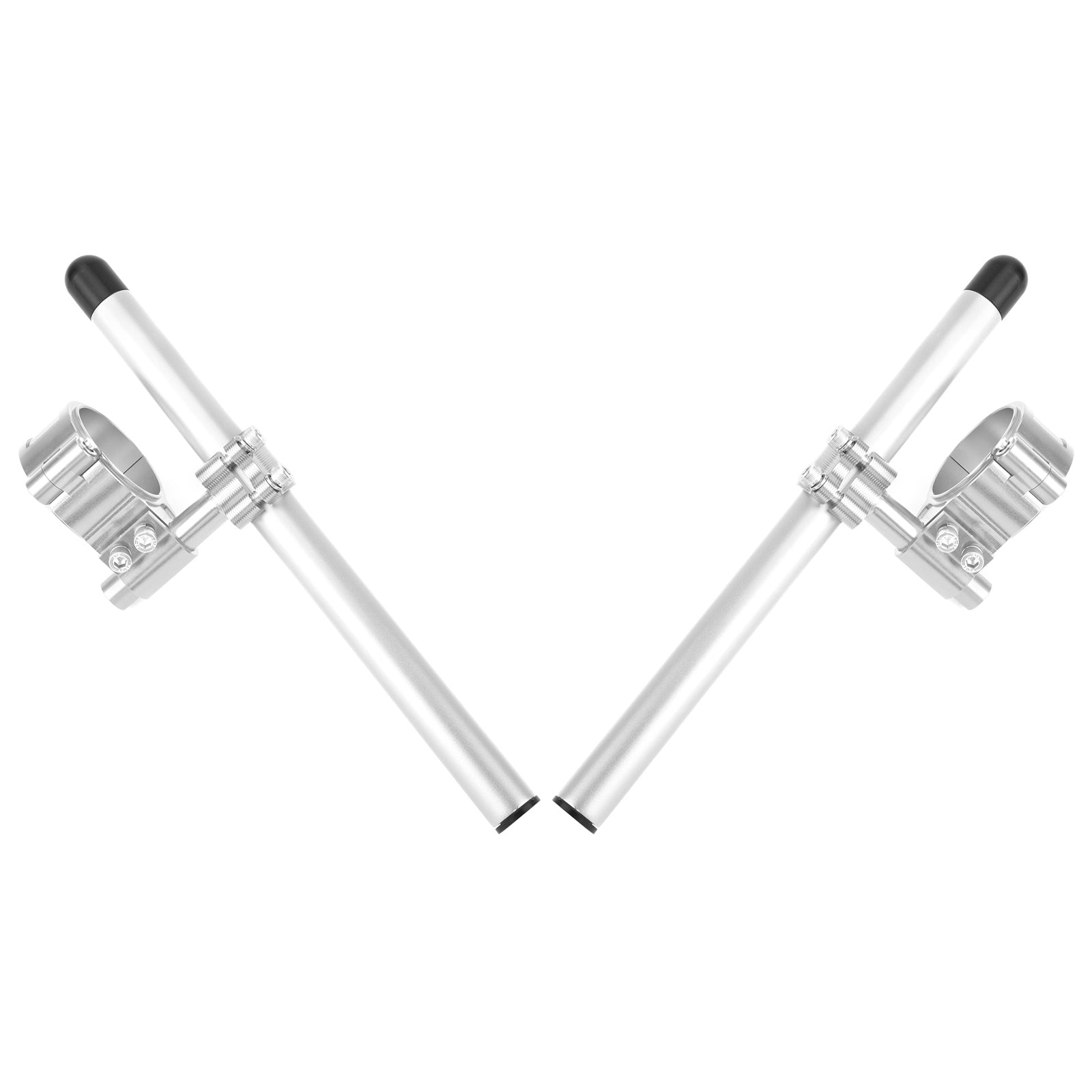 Universal Adjustable Rotatable CNC Billet Clip Ons Fork Tube Handlebar Kit 47mm