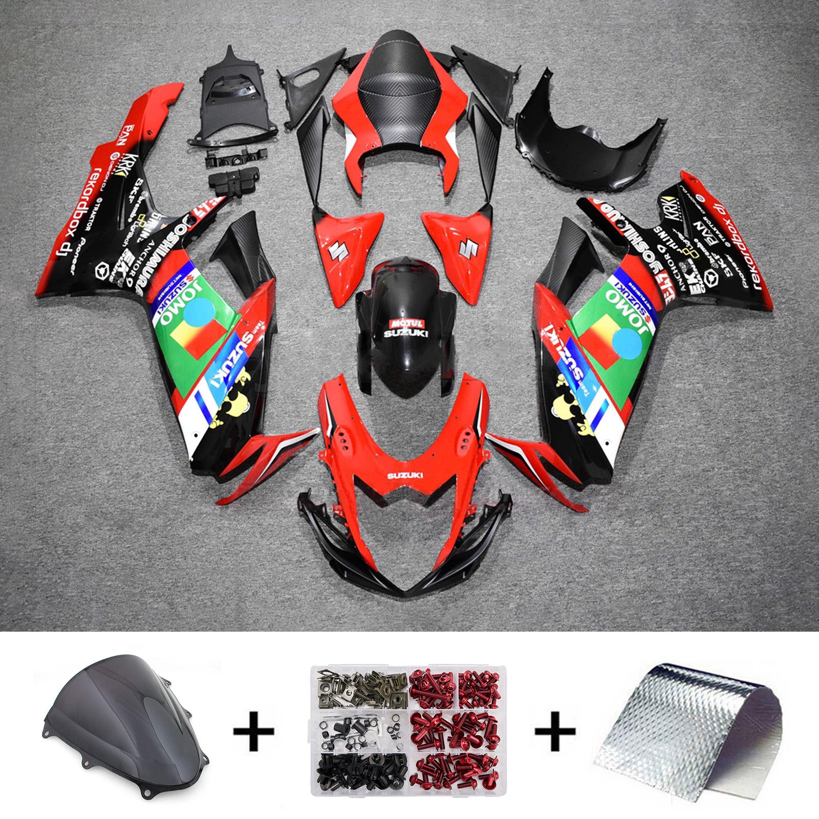 Amotopart 2011-2026 Suzuki GSXR 600/750 Red Black Green Blue Fairing Kit