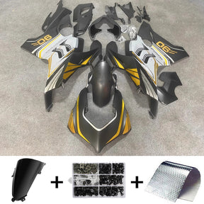 Amotopart Kit carena Ducati Panigale 20-21 V4 V4S &amp; 21-22 V4SP &amp; 19-22 V4R Nero opaco Bianco Oro