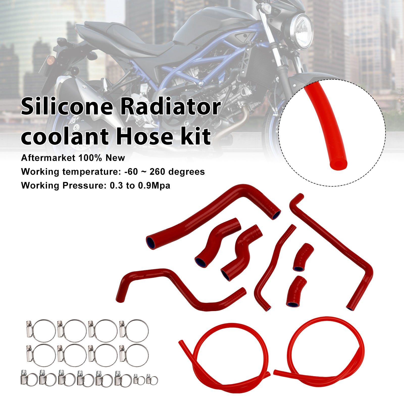 2016-2025 Suzuki SV 650 SV650 Silicone Radiator coolant Hose