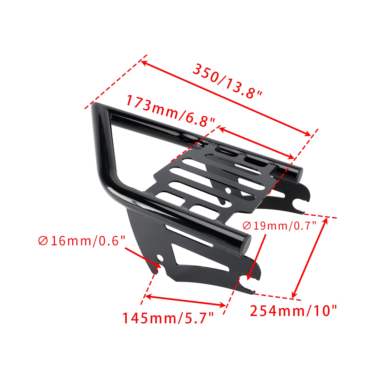 2009-2025 Electra Street Road Glide Road King Detachable Luggage Rack Black