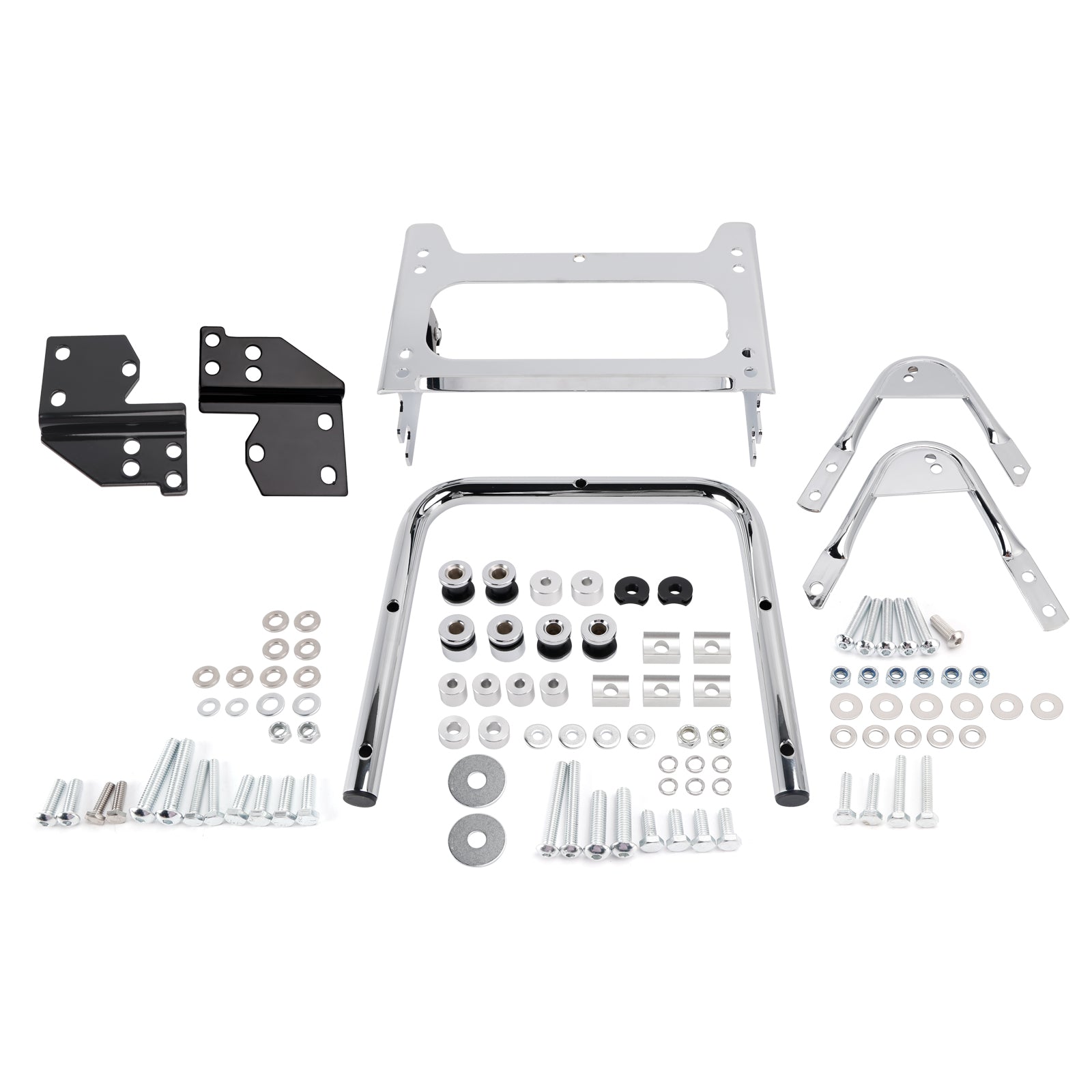 96-08 Touring Road King FLHT FLHX FLTR Chrome Two Up Mounting Luggage Rack