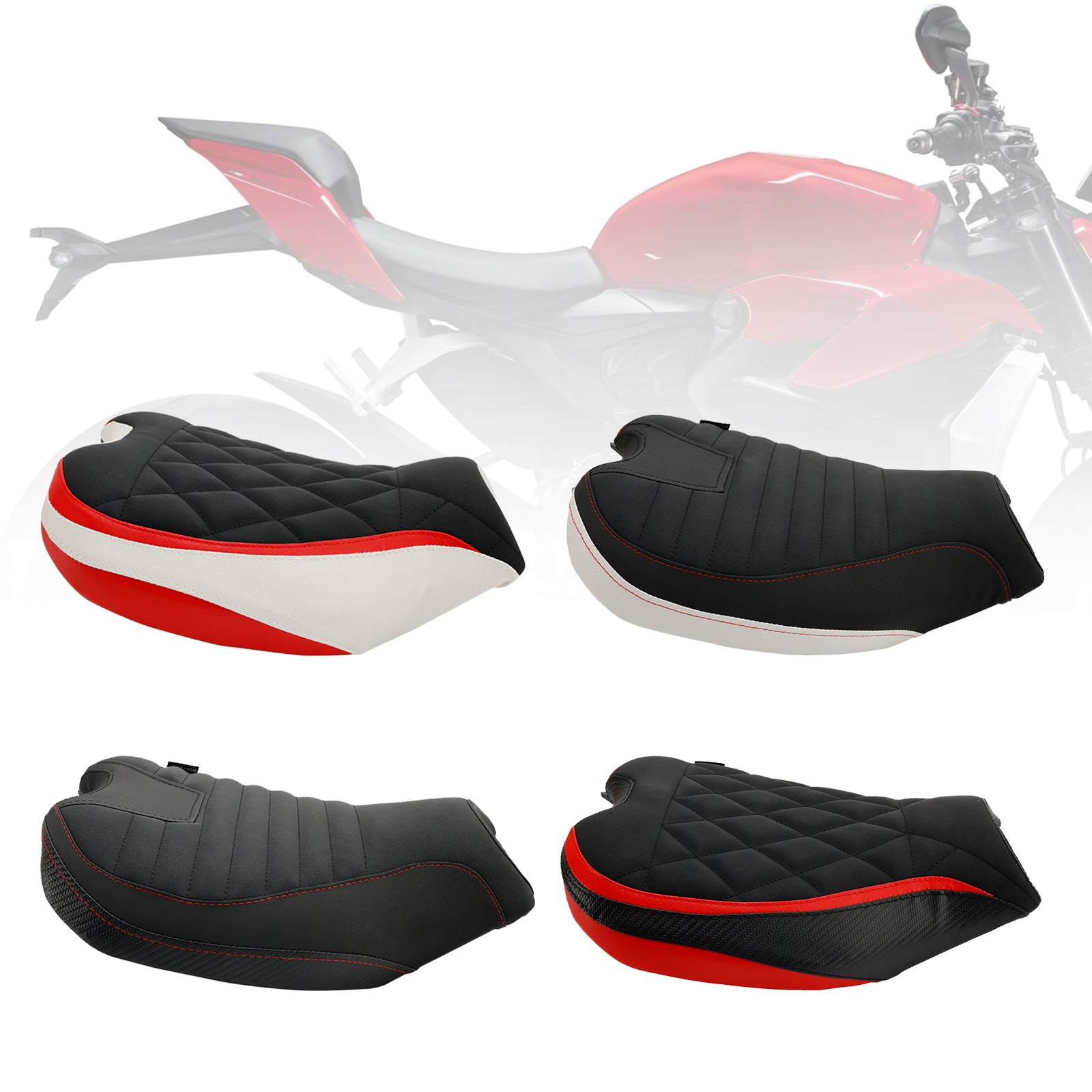 Front Driver Rider Seat Pillion Saddle Fits For DU Streetfighter V2 22-23 strip