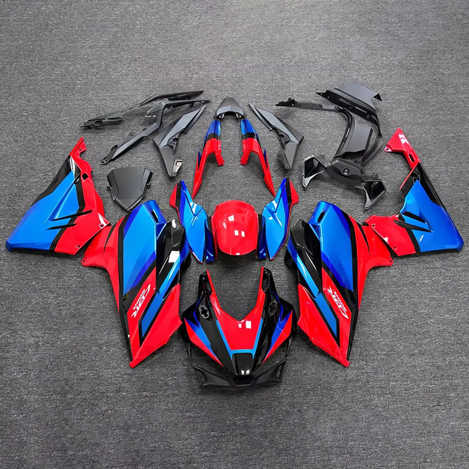 Amotopart 2024-2025 Honda CBR400R CBR500R Red/Blue Fairing Kit