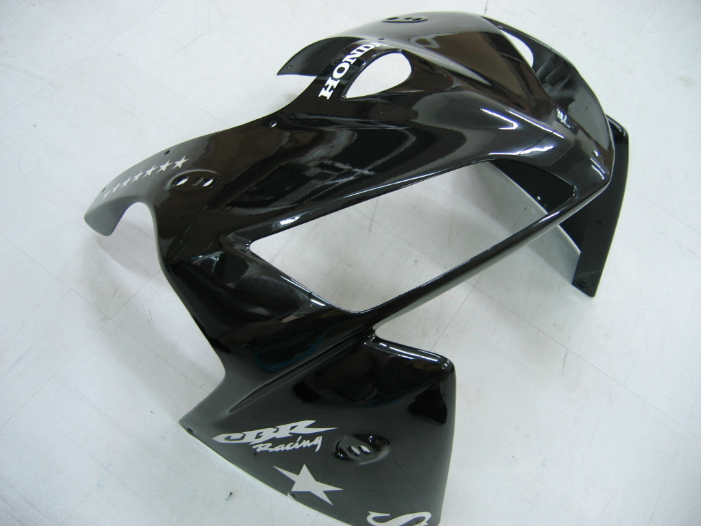 Amotopart 2005-2006 ホンダ CBR600RR ブラック&シルバー アクセント フェアリングキット