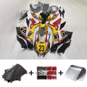 Amotopart 2020-2024 Yamaha YZF R1 Red&Yellow with Logos Fairing Kit