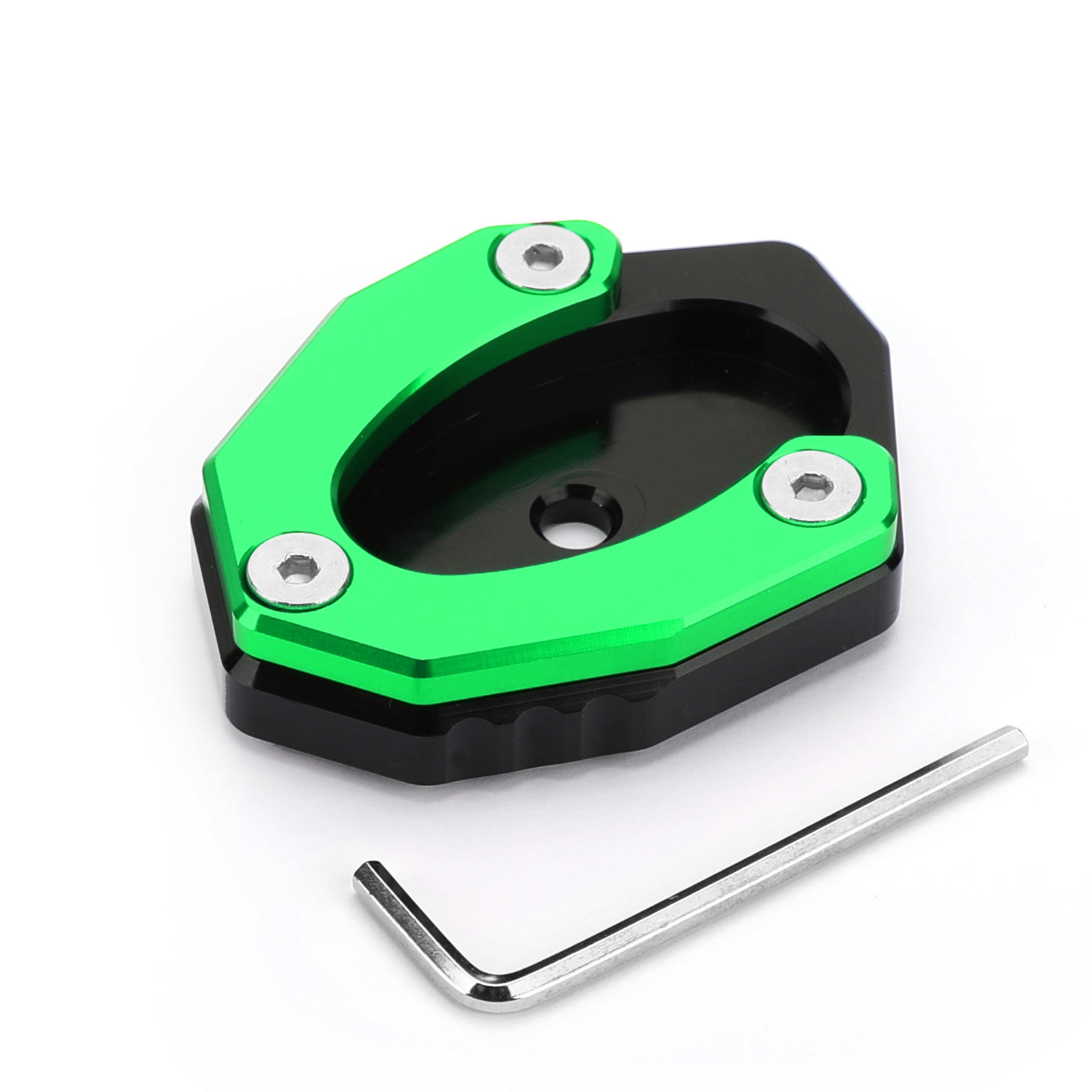 17-19 KAWASAKI Z900 Z1000SX Kickstand Side Stand Plate Extension Pad Grøn