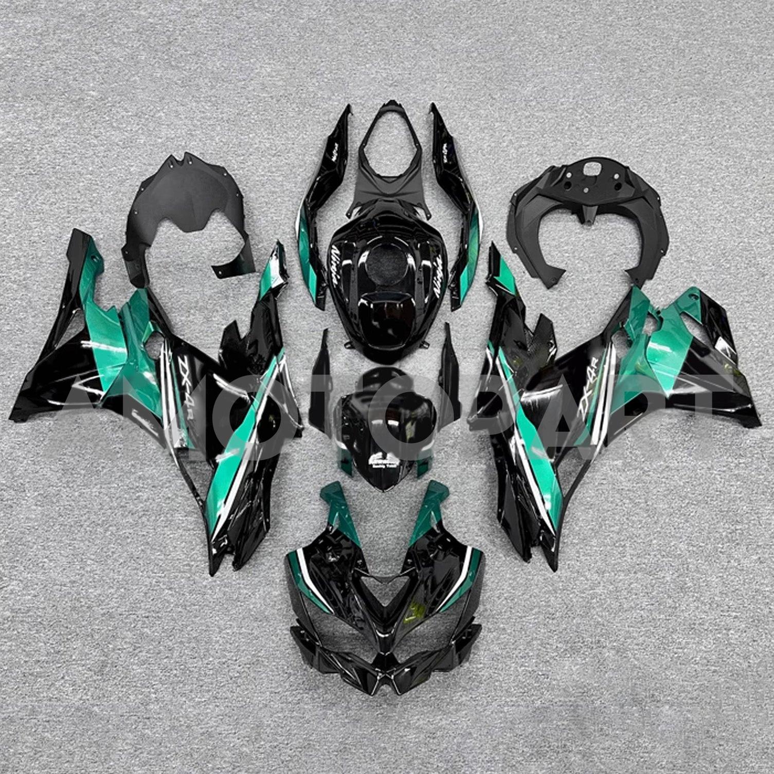 Amotopart 2019-2025 Ninja ZX-25R ZX-4R ZX-4RR Kawasaki Green&Black Fairing Kit