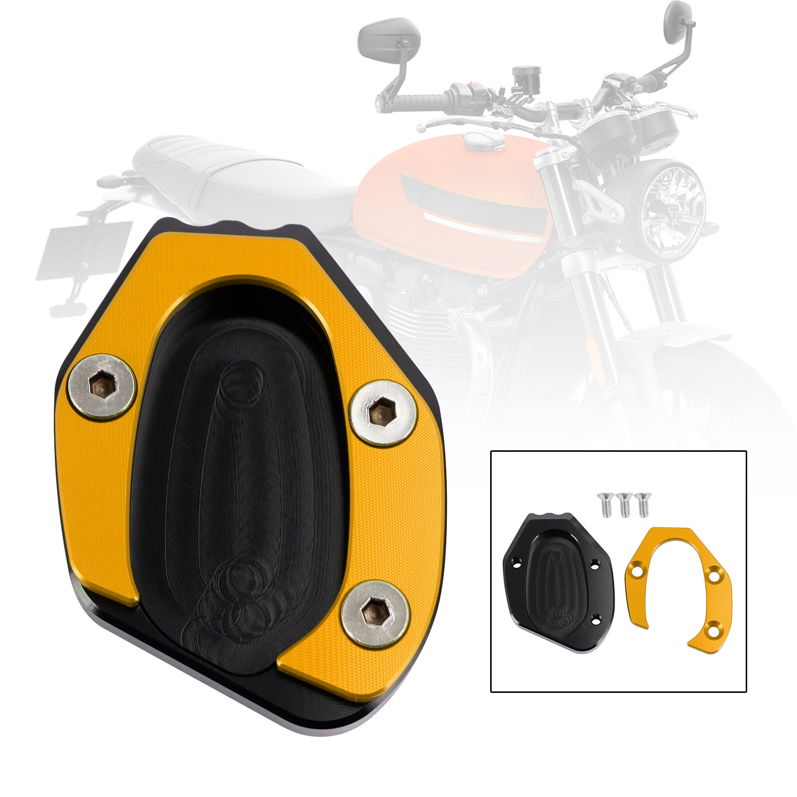 19-21 Speed Twin 1200 & 16-19 Thruxton 1200/R Kickstand Enlarge Plate Pad