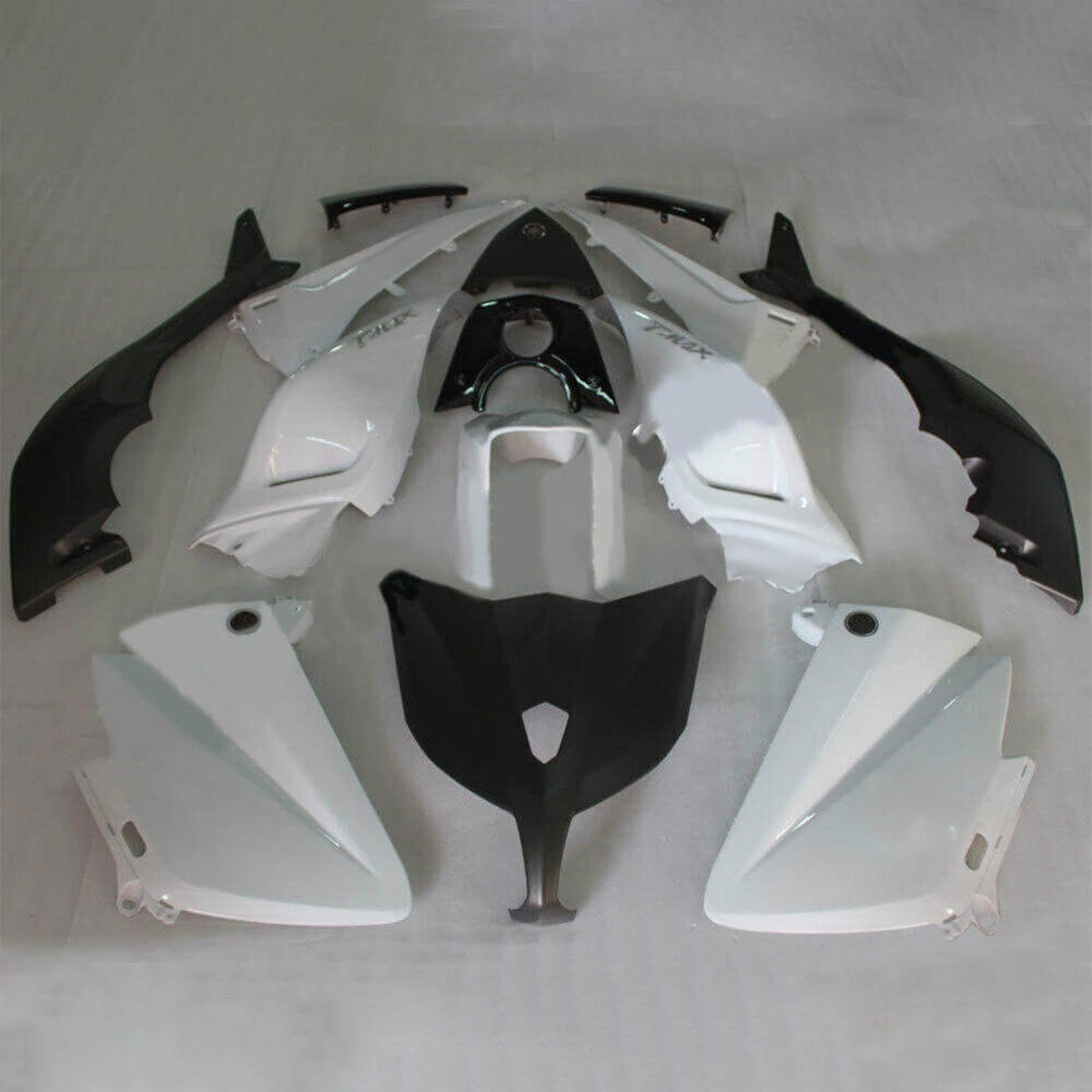 Amotopart 2012–2014 Yamaha T-Max TMAX530 Schwarz-Weiß-Verkleidungsset