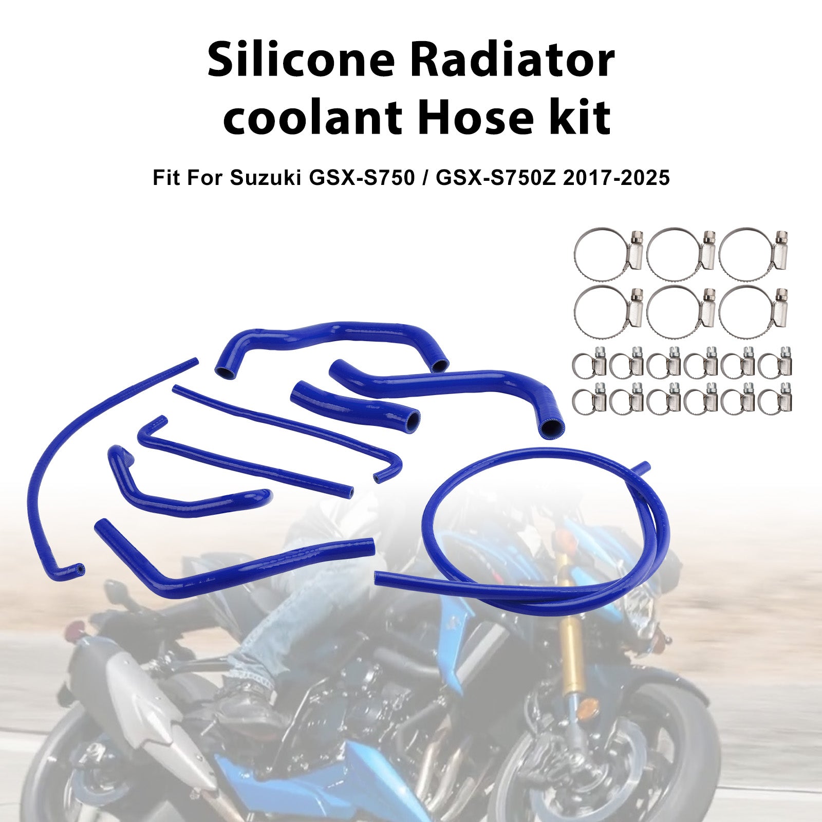 17-25 Suzuki GSX-S750 /Z 20 Silicone Radiator coolant Hose kit
