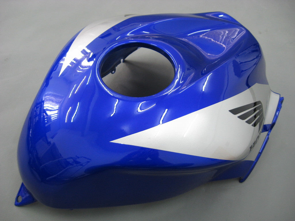 Amotopart 2007-2008 Honda CBR600RR Kit de carenado azul y plateado