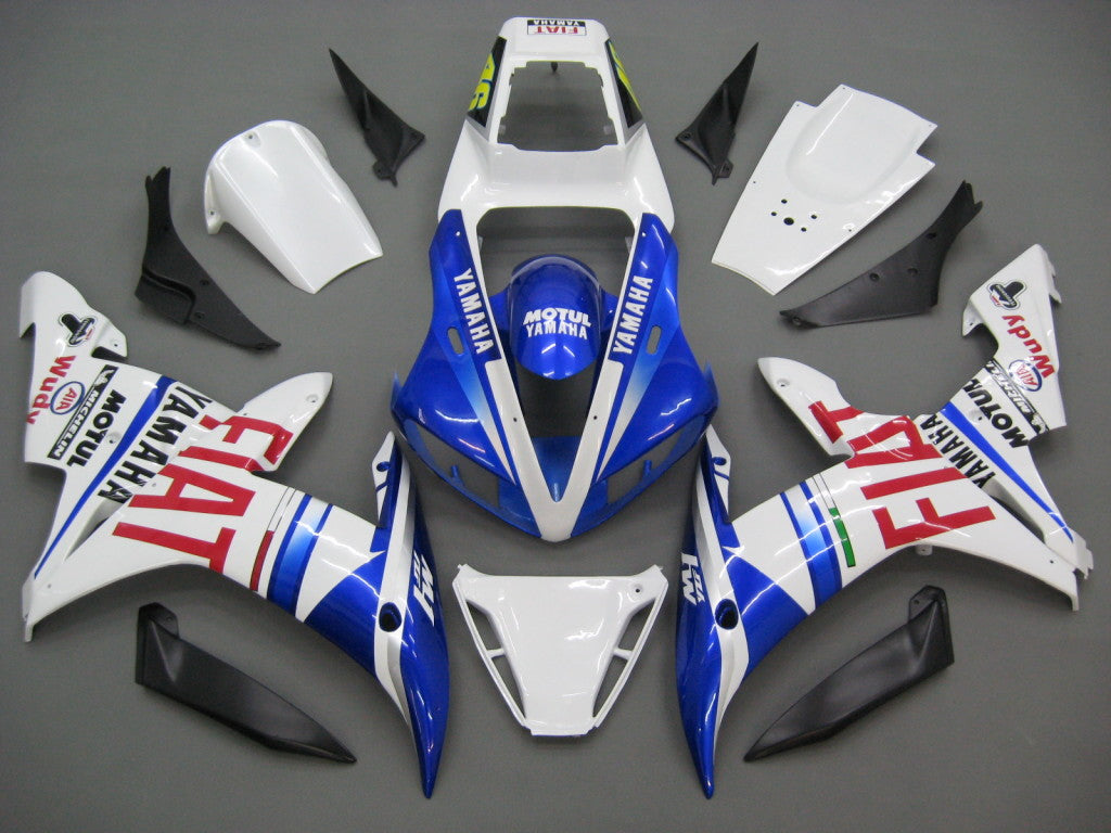 Amotopart 2002-2003 Yamaha YZF 1000 R1 Azul y Blanco Style1 Kit de carenado