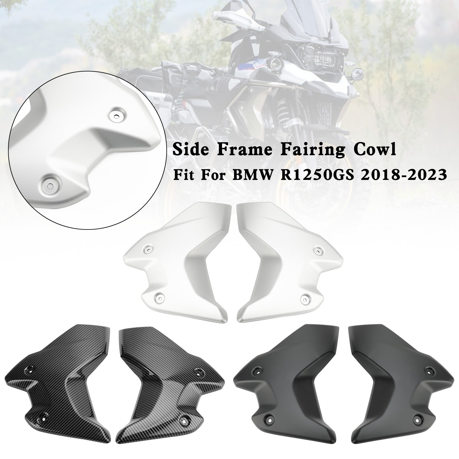 18-23 BMW R1250GS Side Frame Fairing Cowl Guards Radiator Cover