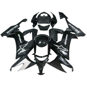 Amotopart 2008–2010 Kawasaki ZX10R Schwarz-Weiß-Verkleidungsset