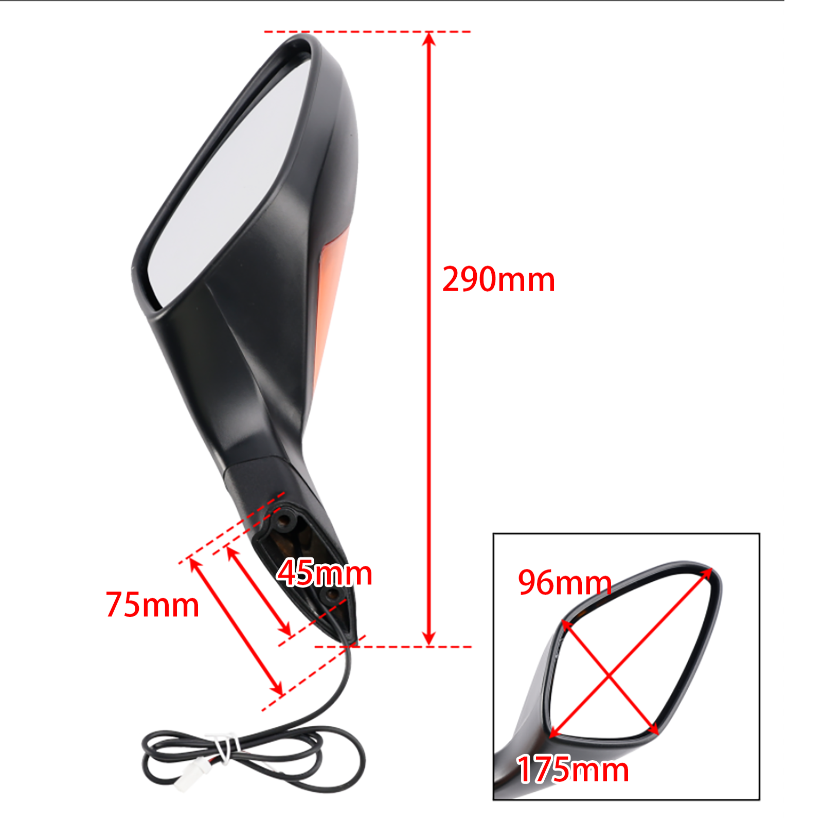MV Agusta F3 675 2012-2018 F3 800 2013-2018 Rearview Mirrors with Indicator