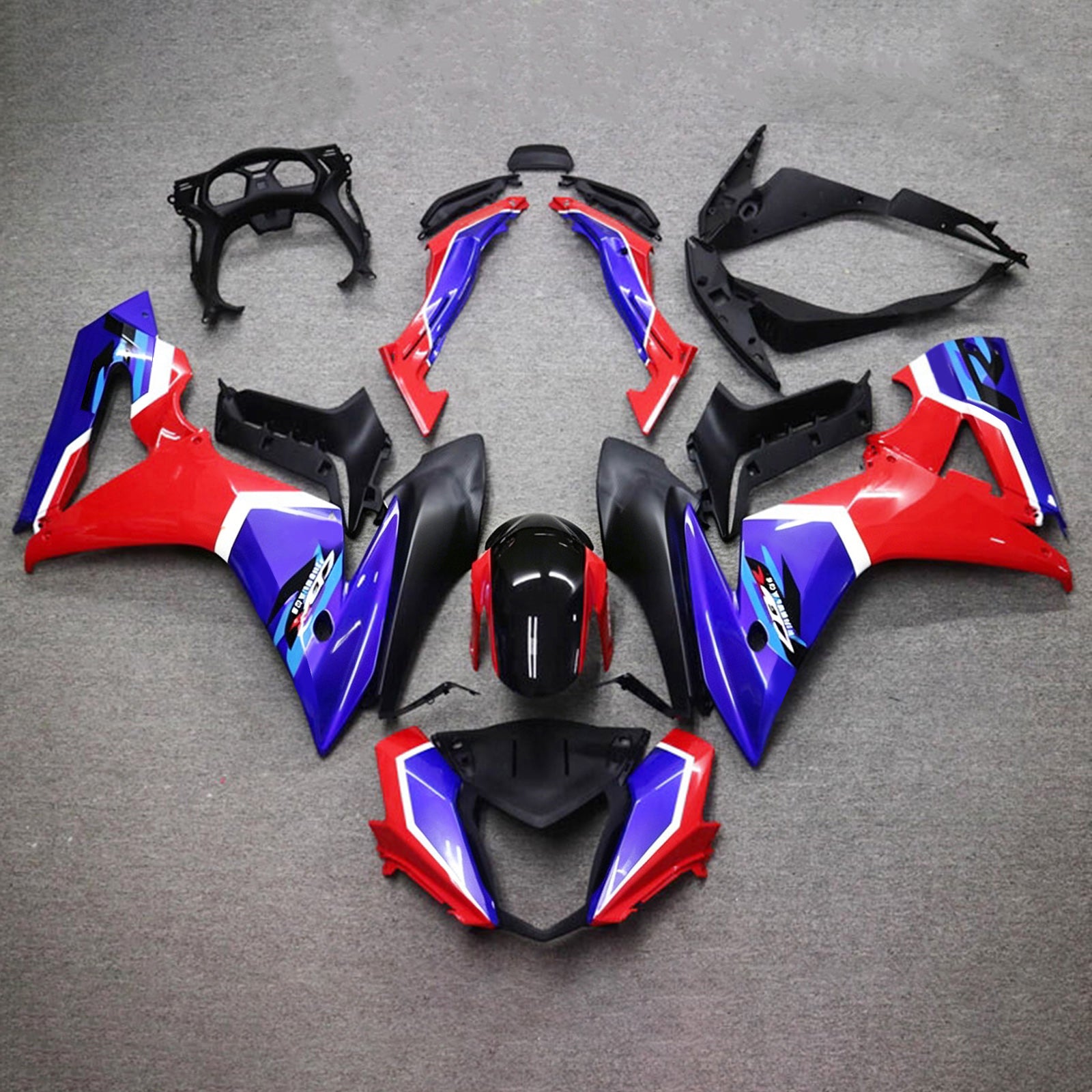 Amotopart 2014-2016 Honda CBR650F Blue/Red Fairing Kit