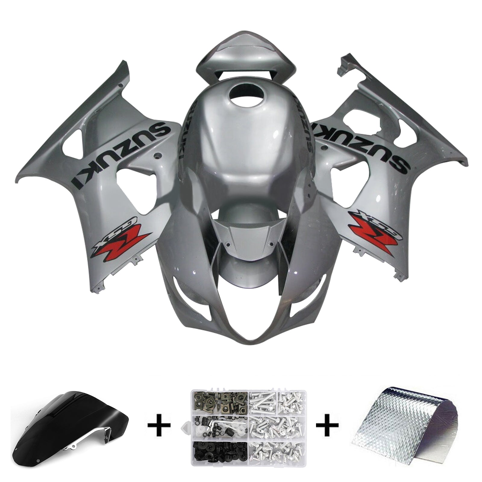 Amotopart 2003-2004 K3 GSXR1000 Suzuki Grey Fairing Kit