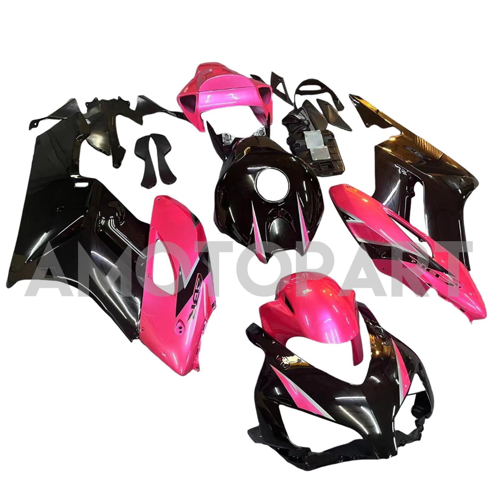 Amotopart 2004-2005 ホンダ CBR1000RR ピンクブラック フェアリングキット