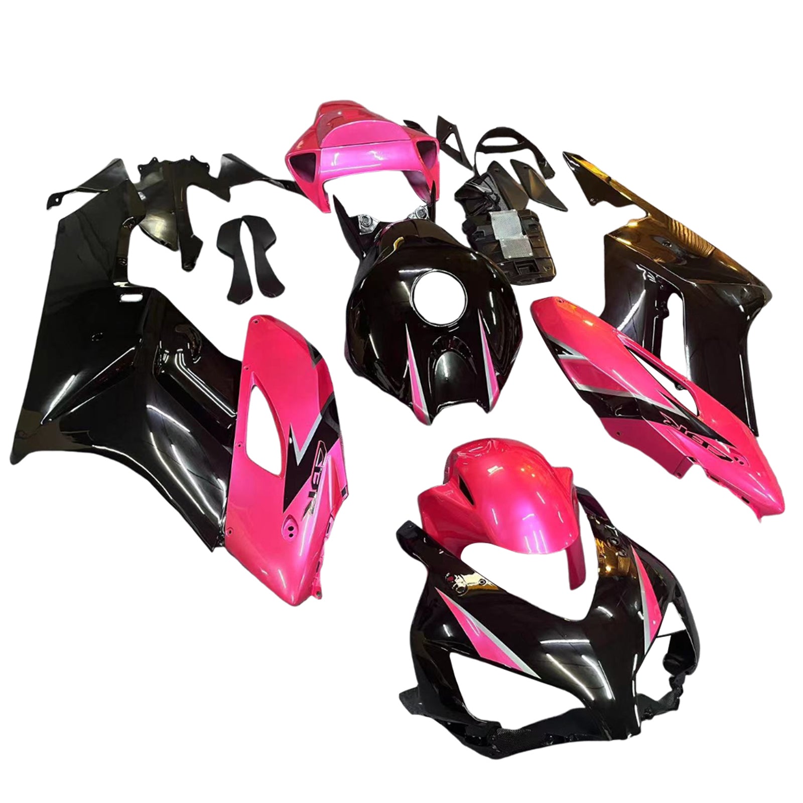 Amotopart 2004-2005 Honda CBR1000RR Pink Black Fairing Kit