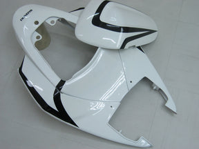 Amotopart 2005-2006 Suzuki GSXR1000 K5 White with Black Stripe Fairing Kit