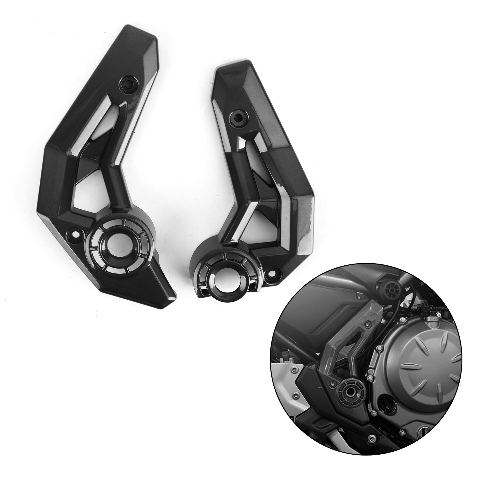 2017-2020 Kawasaki Z650 Ninja 650 Motorcycle Frame Side Cover Guard Fairing Gloss Black