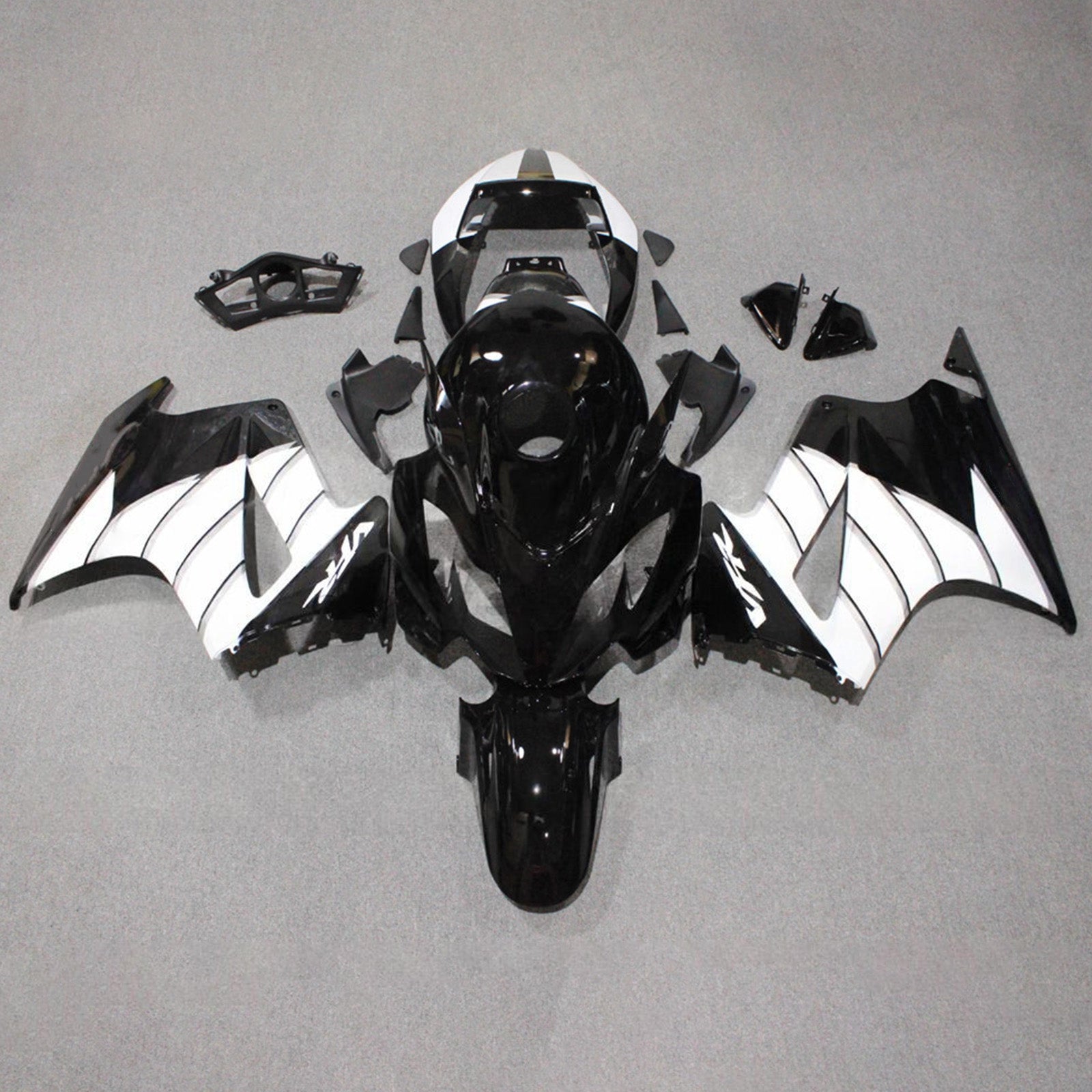 Amotopart 2002-2012 Honda VFR800 Kit de carenado blanco negro