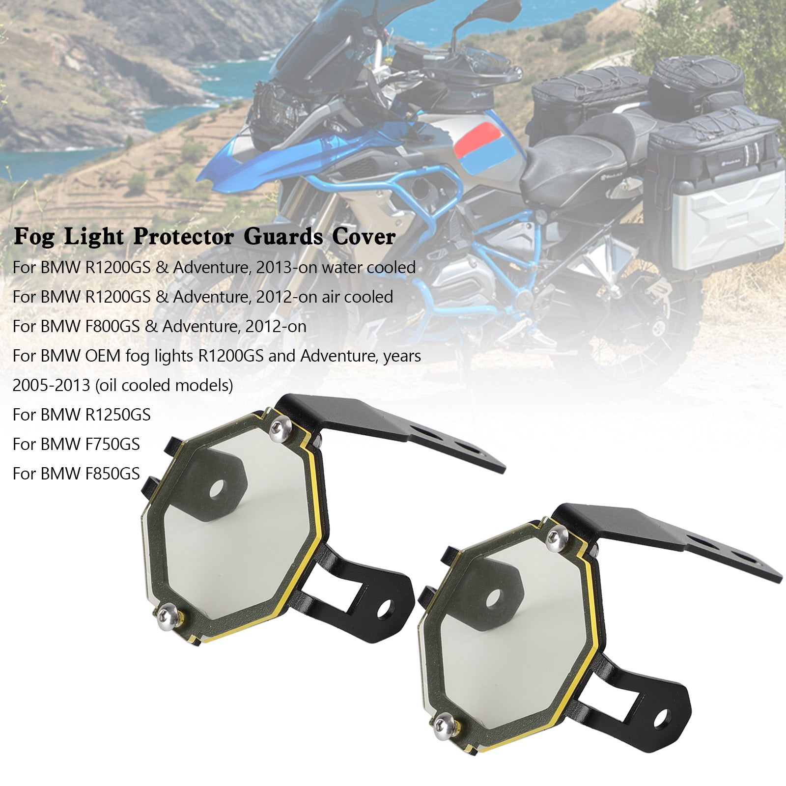 BMW R1200GS Adventure F800GS F850GS F750GS couvercle de protection pour phares antibrouillard