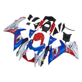 Amotopart 2011-2024 K11 GSXR 600/750 Suzuki Blue&Red Style1 Fairing Kit