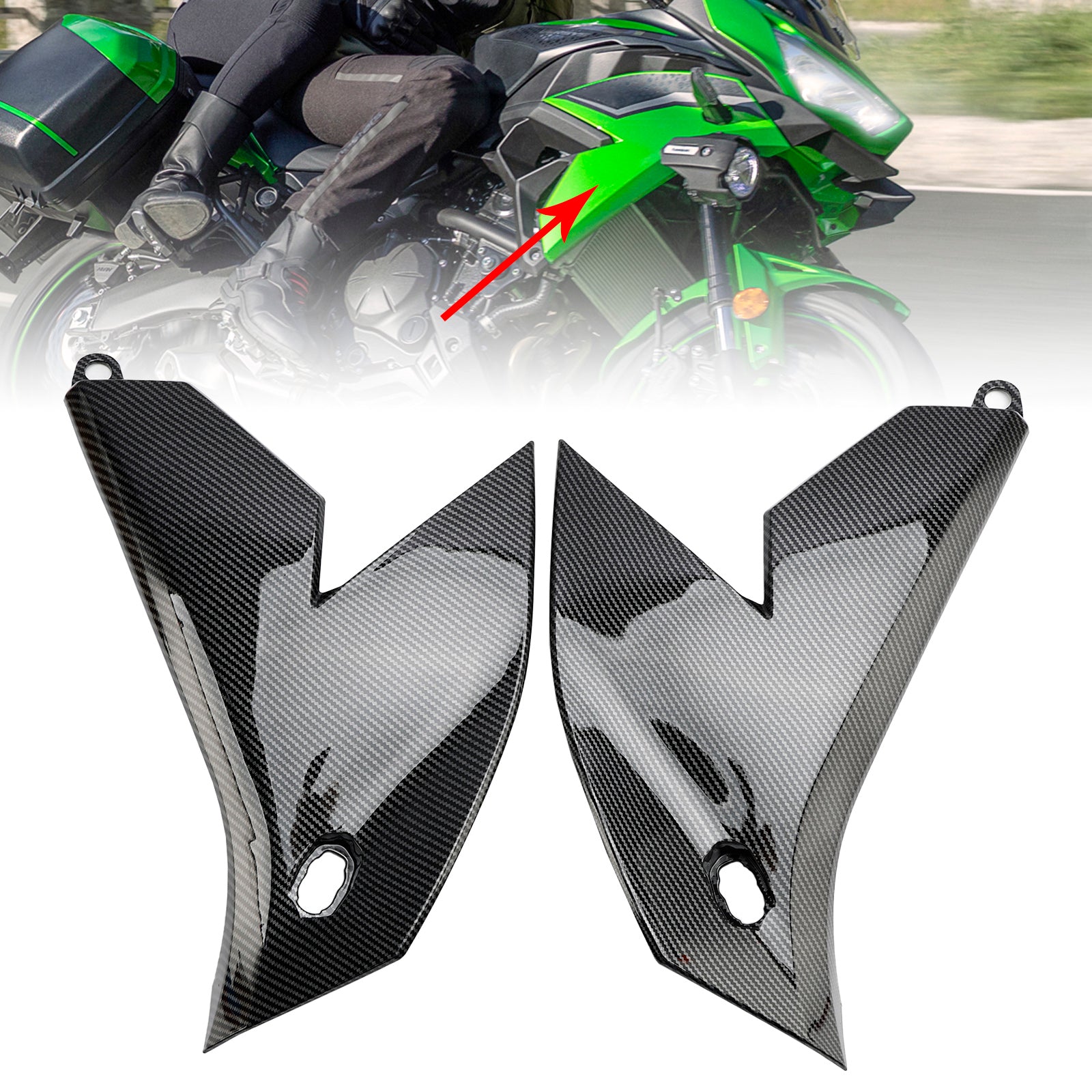 22-24 Kawasaki Versys 650 KLE650 Side Frame Panel Guard Fairings Cover