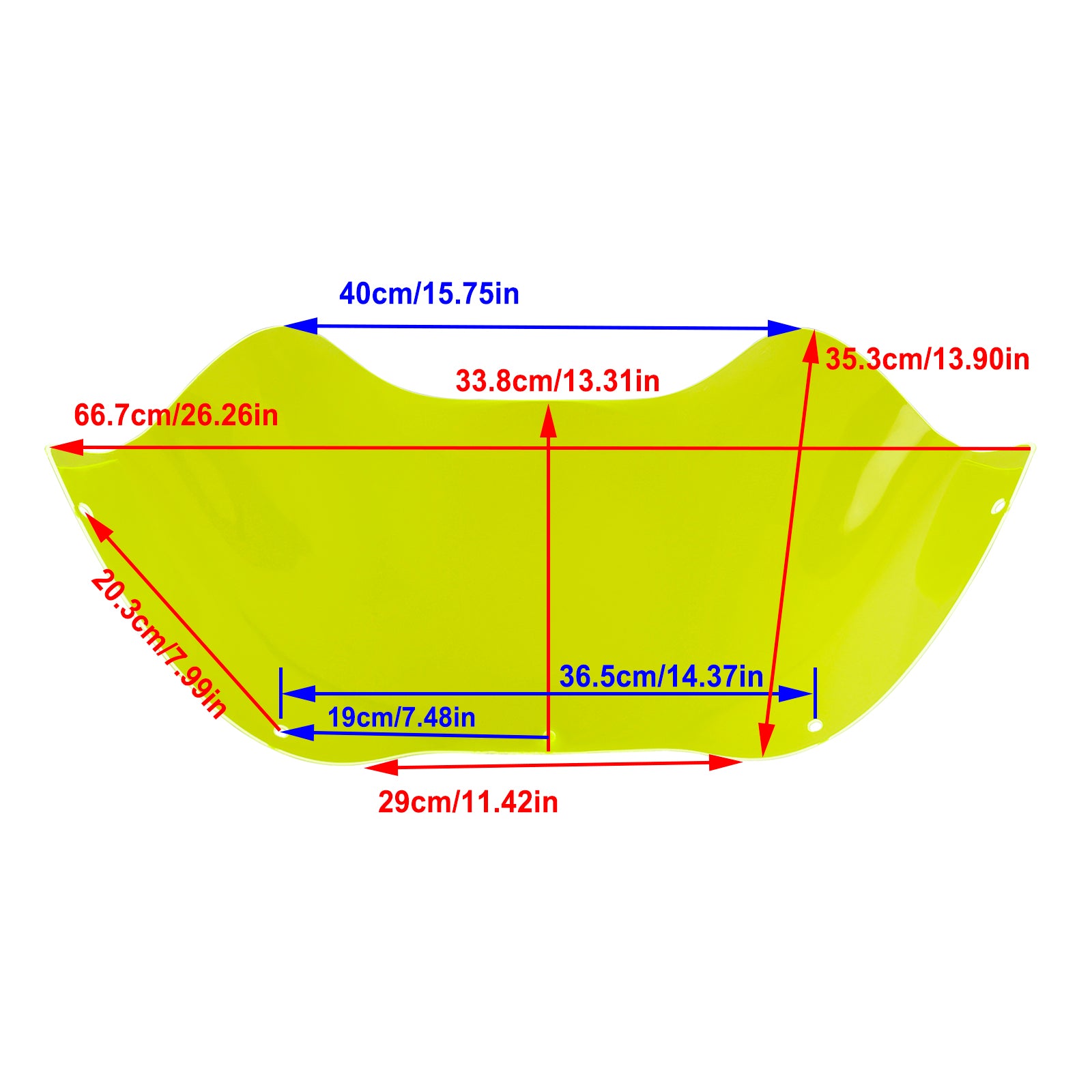 ABS-Motorrad-Windschutzscheibe, passend für Road Gilde FLTR 1998–2013