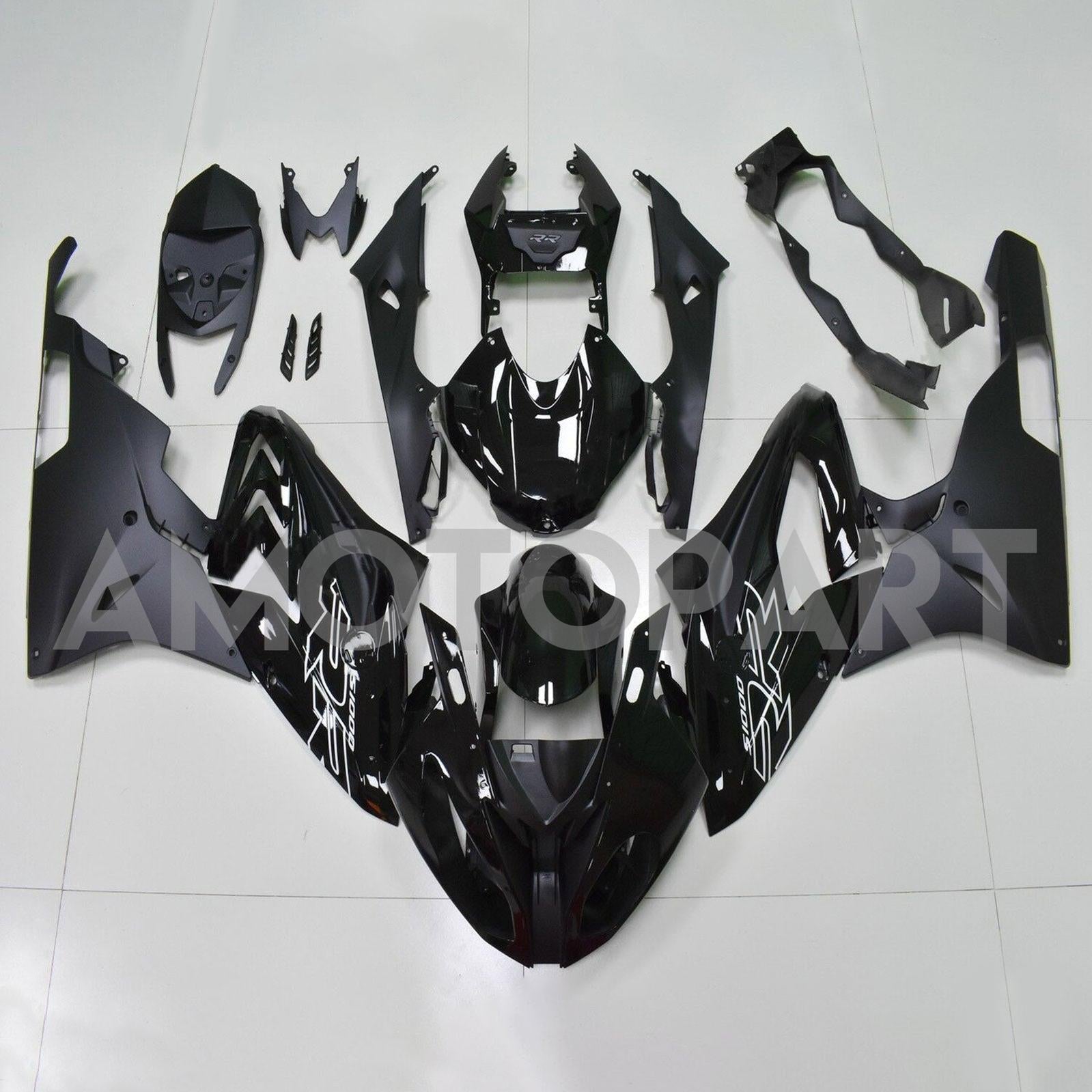 Amotopart 2015-2016 BMW S1000RR Matte and Gloss Black Fairing Kit