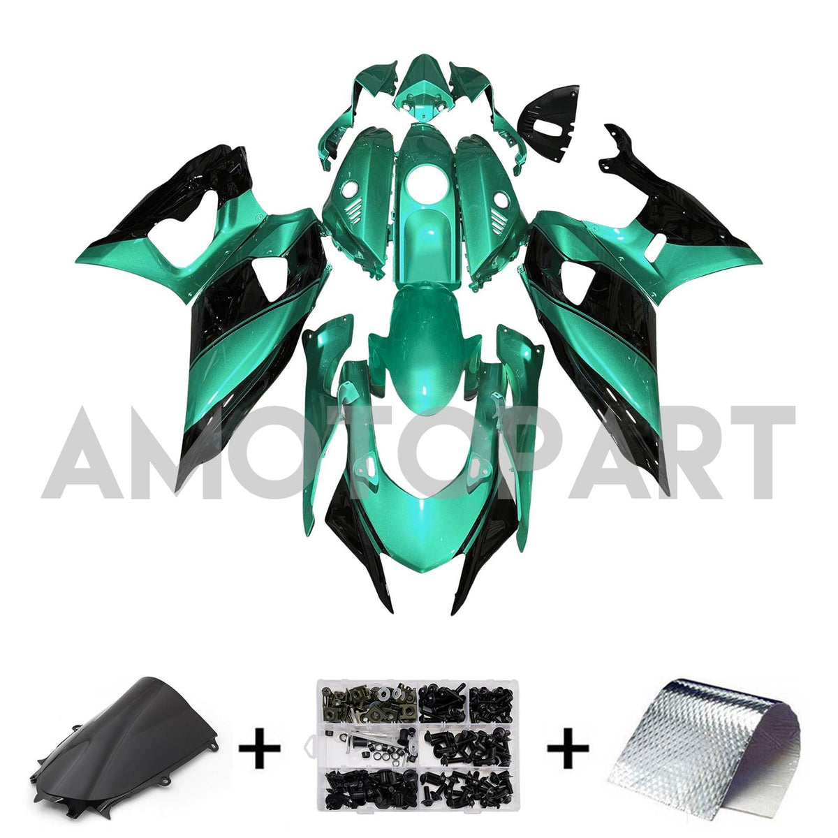 Amotopart 2021-2025 Yamaha YZF-R7 Green Fairing Kit