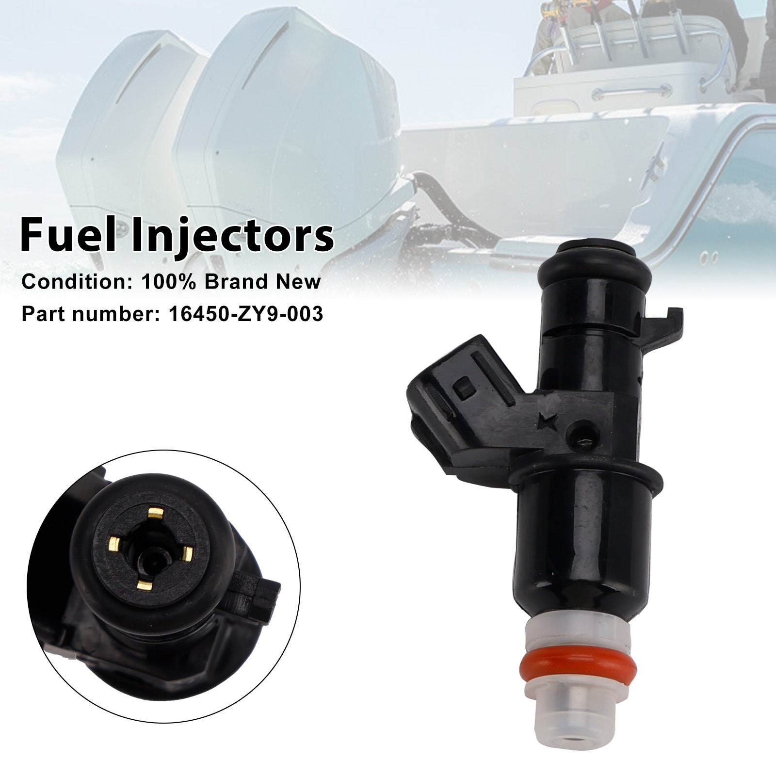 Honda BF90D BF75 Outboard Fuel Injectors 16450-ZY9-003