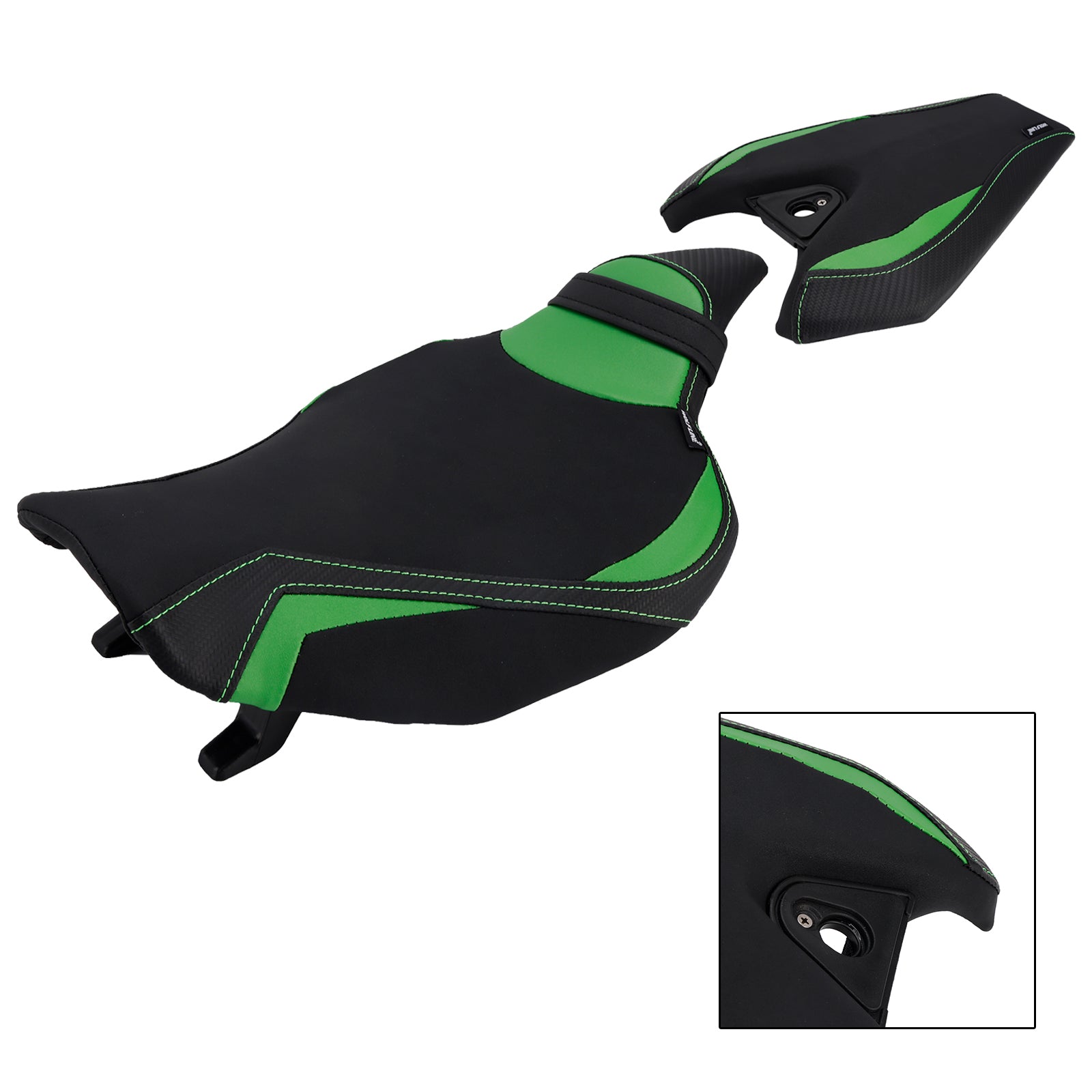 2014-2025 Kawasaki Z1000 anteriore inferiore con sedile posteriore conducente verde1