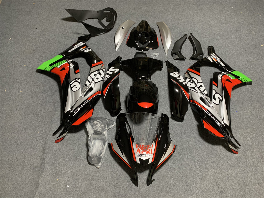 Amotopart Kawasaki ZX10R 2016-2020 Black&Grey Fairing Kit