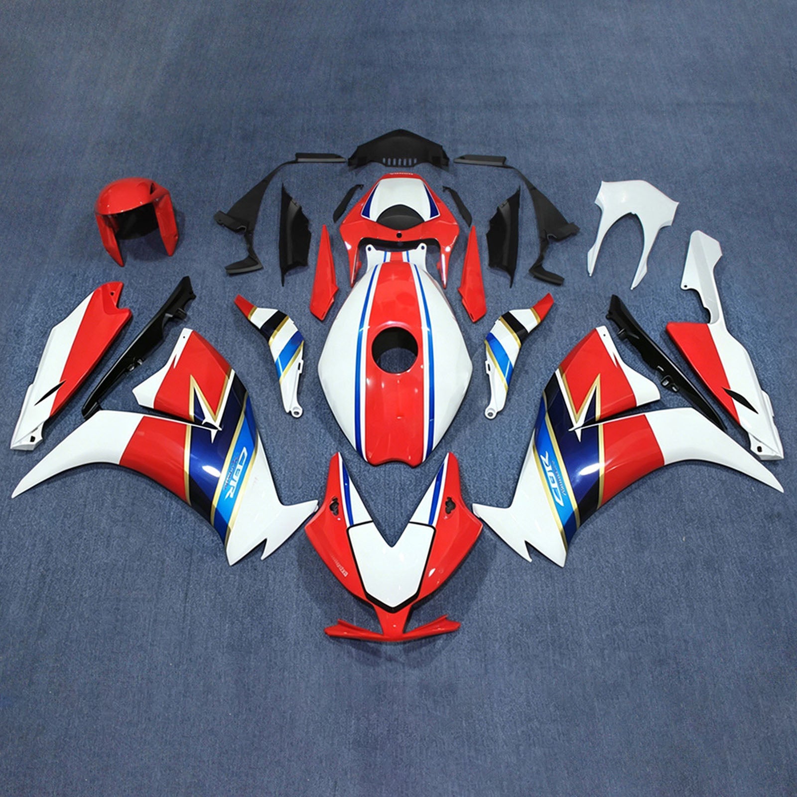 Amotopart 2012-2016 Honda CBR1000RR White/Red Fairing Kit
