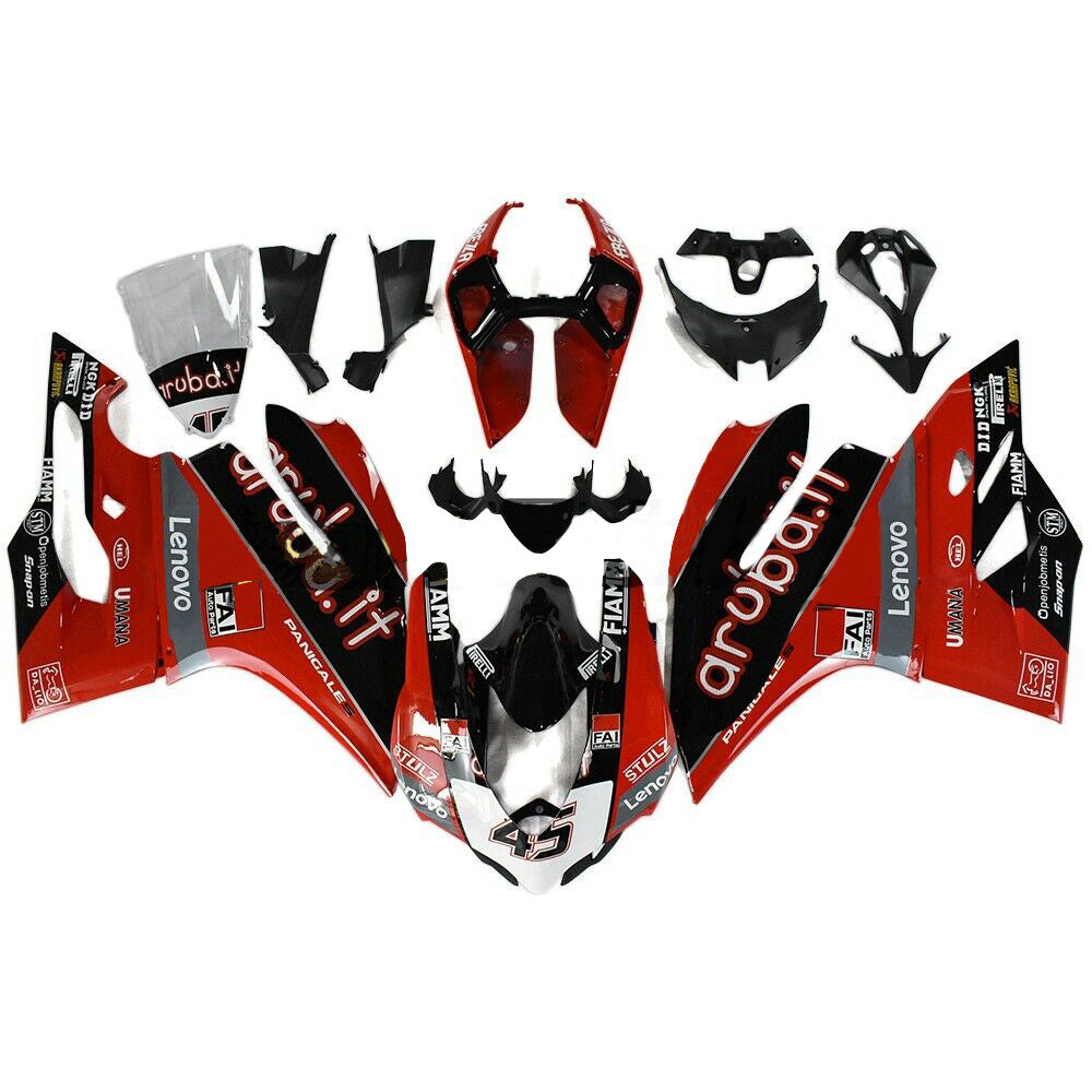 Amotopart 2012-2015 1199/899 Ducati Red&Black Style1 Faring Kit