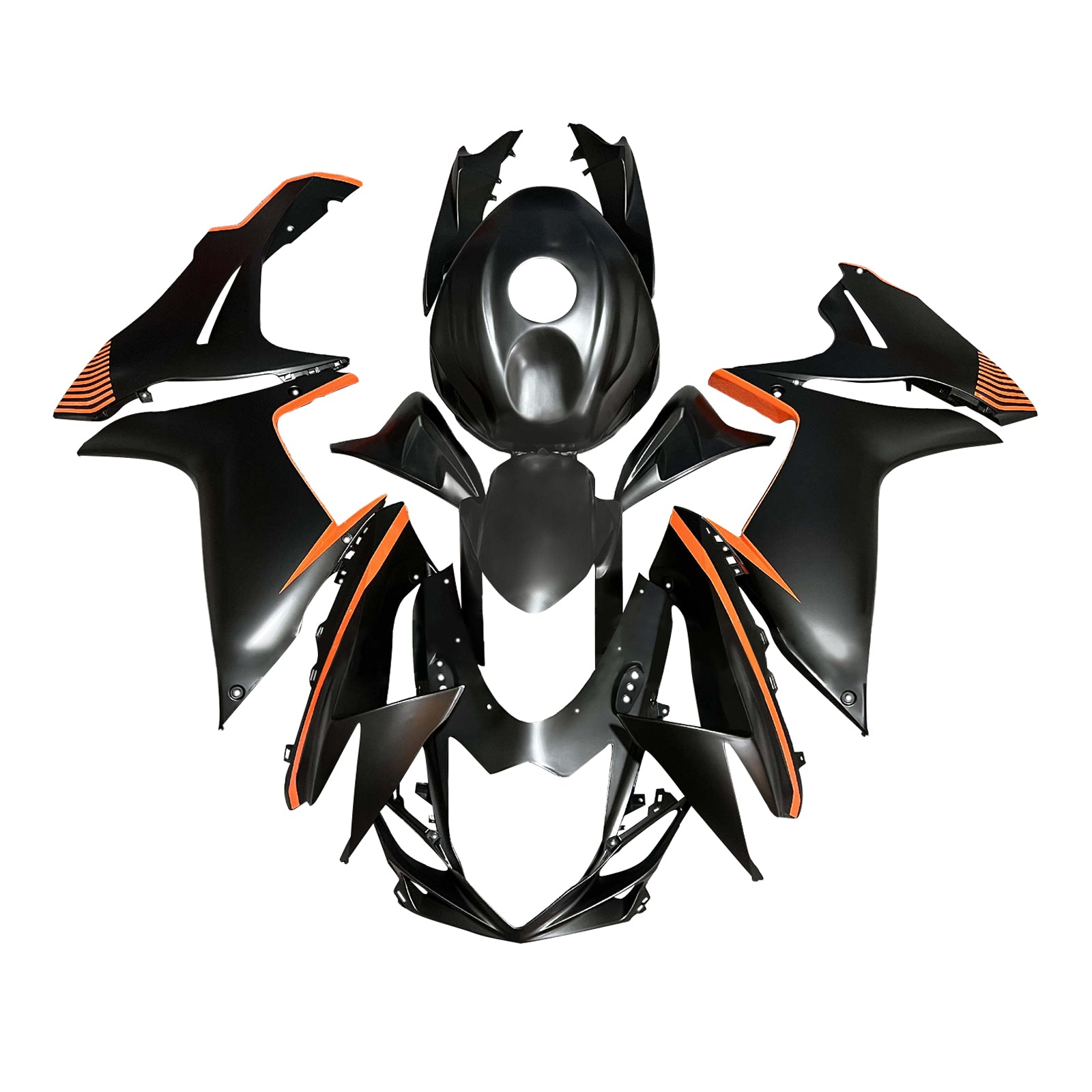 Amotopart 2011-2025 Suzuki GSXR 600/750 Black Orange Line Abzugskit