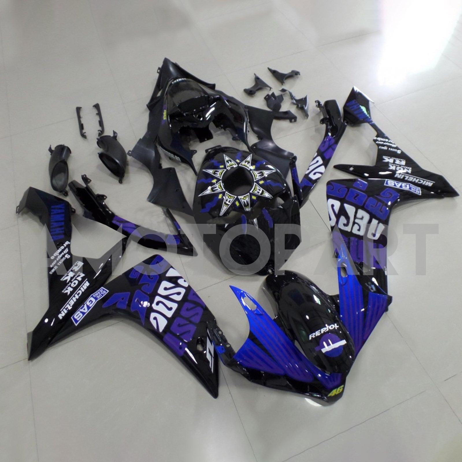 Amotopart 2007-2008 Yamaha YZF 1000 R1 Gloss Blue&Black Fairing Kit