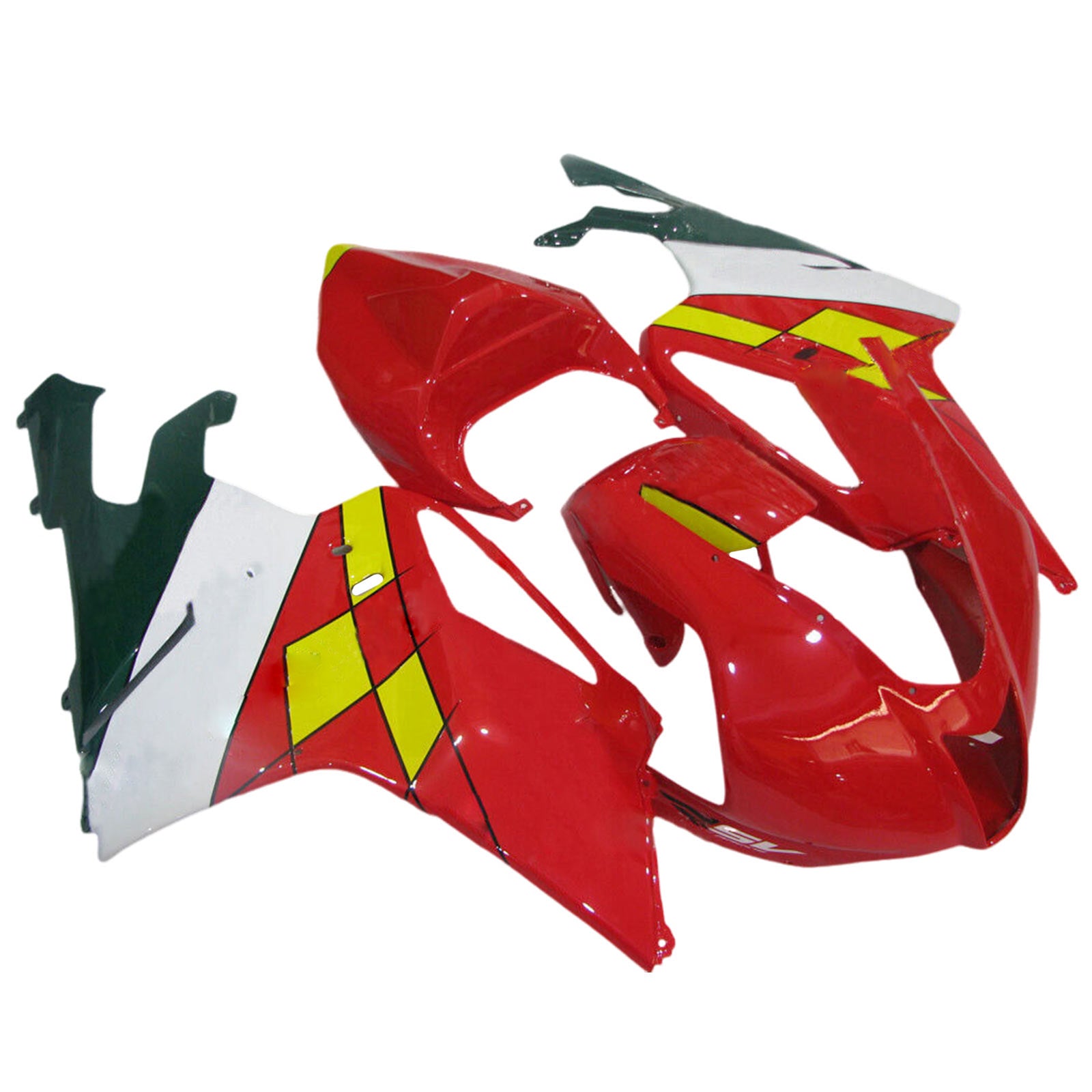 Amotopart 2003-2006 Aprilia RSV1000 Red&Green Fairing Kit