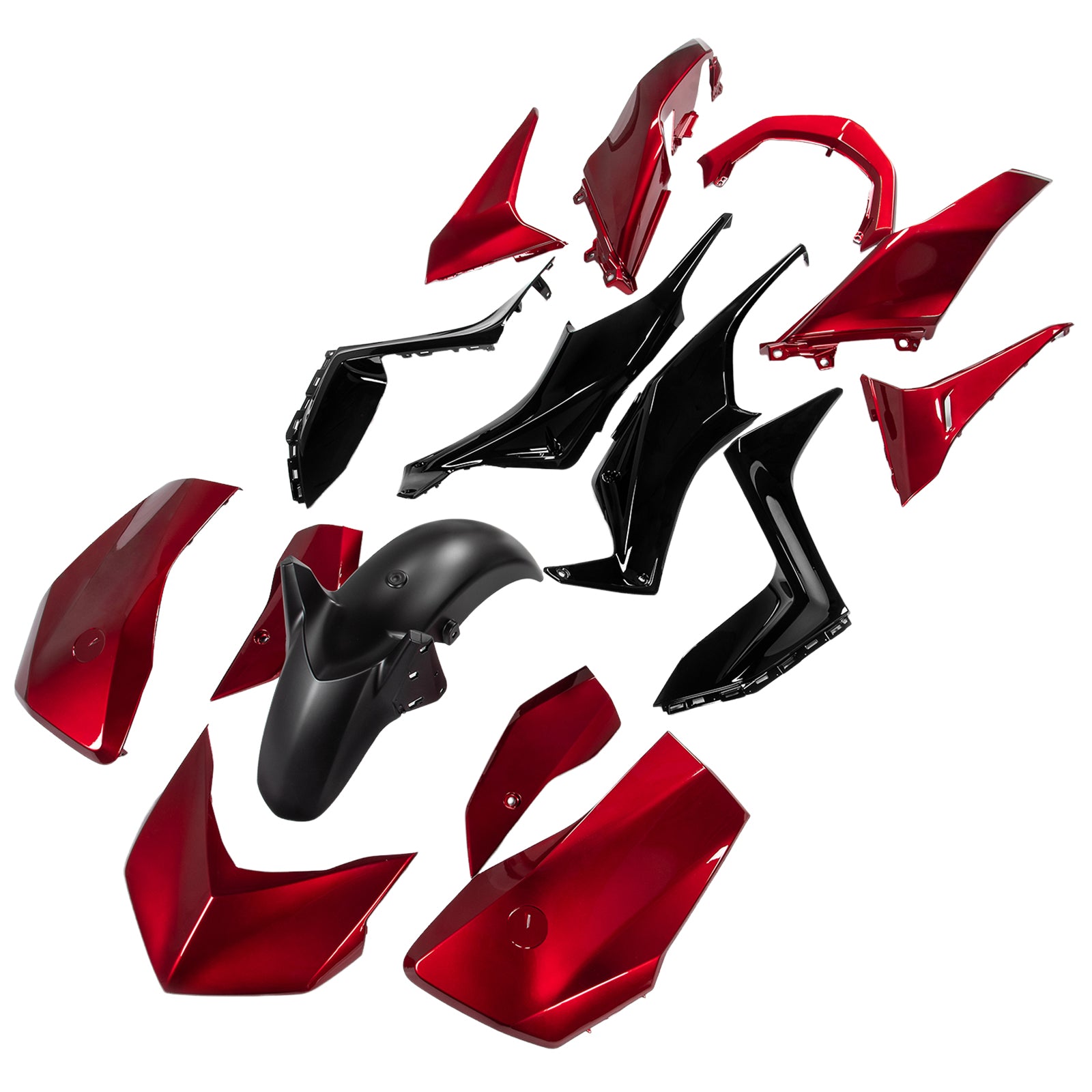 Amotopart 2023-2024 Yamaha X-MAX 300 Red Black Fairing Kit