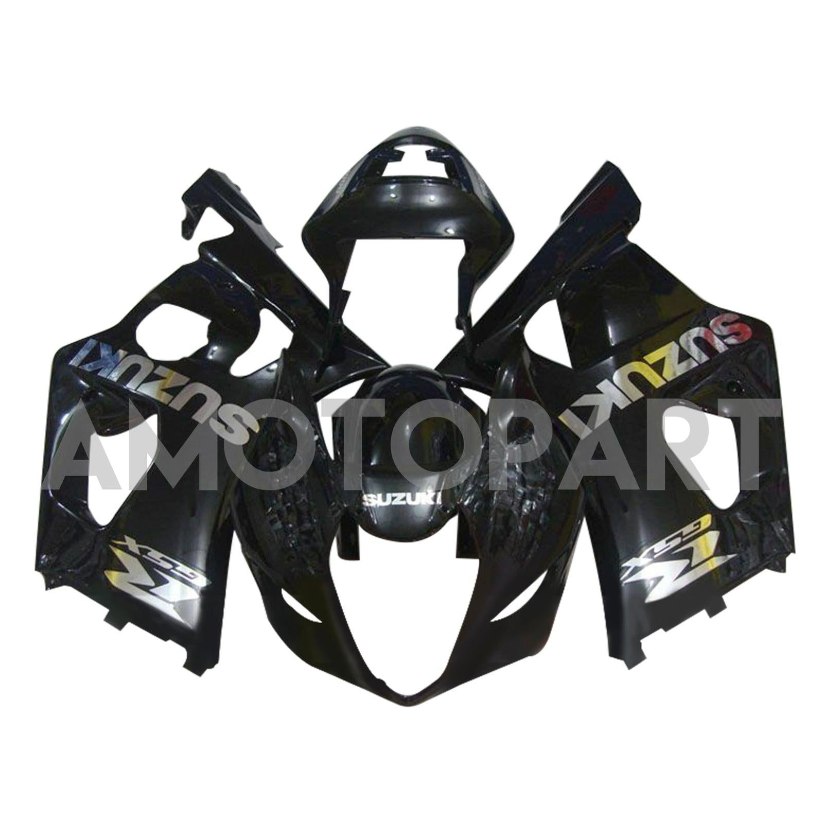 Amotopart 2003-2004 K3 GSXR1000 Suzuki Black with Silver Logo Fairing Kit